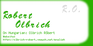 robert olbrich business card